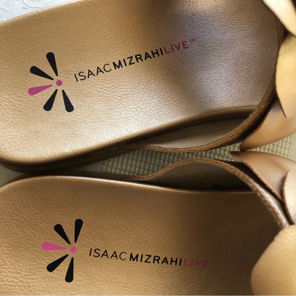 Isaac Mizrahi Live Floral Slides Rose Gold Sandals Women’s Size 7.5 Slip-On Shoe - Picture 4 of 16